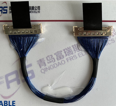 دسته سیم Awg40 LVDS 210 میلی متری LCD 40 پین کانکتور مجموعه های کابل کواکس میکرو