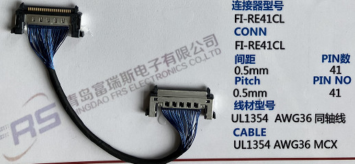 سیم مهار 41 پین LVDS Awg36 Single Shield کابل برای صفحه نمایش ال ای دی ال سی دی
