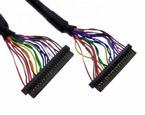 کابل LVDS تخت 20 پین 450 میلی متری مونتاژ ال سی دی 0.4 میلی متری برای نمایشگرهای پنل
