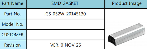 سیلیکون Au Plating Smt Emi واشر 20mm محافظ