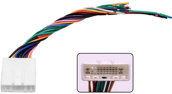 18AWG 4 بلندگو 16 پین اتصال استریو خودرو دسته سیم برق