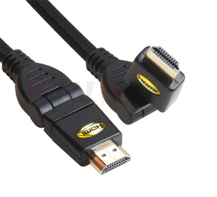 کابل 1080p 360 درجه 4k Ultra Hd Hdmi 8.0mm Hdmi با سرعت بالا با اترنت