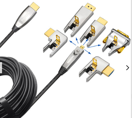 مونتاژ کابل HDMI 48gps 20 تا 100ft 8k Hdmi فیبر نوری